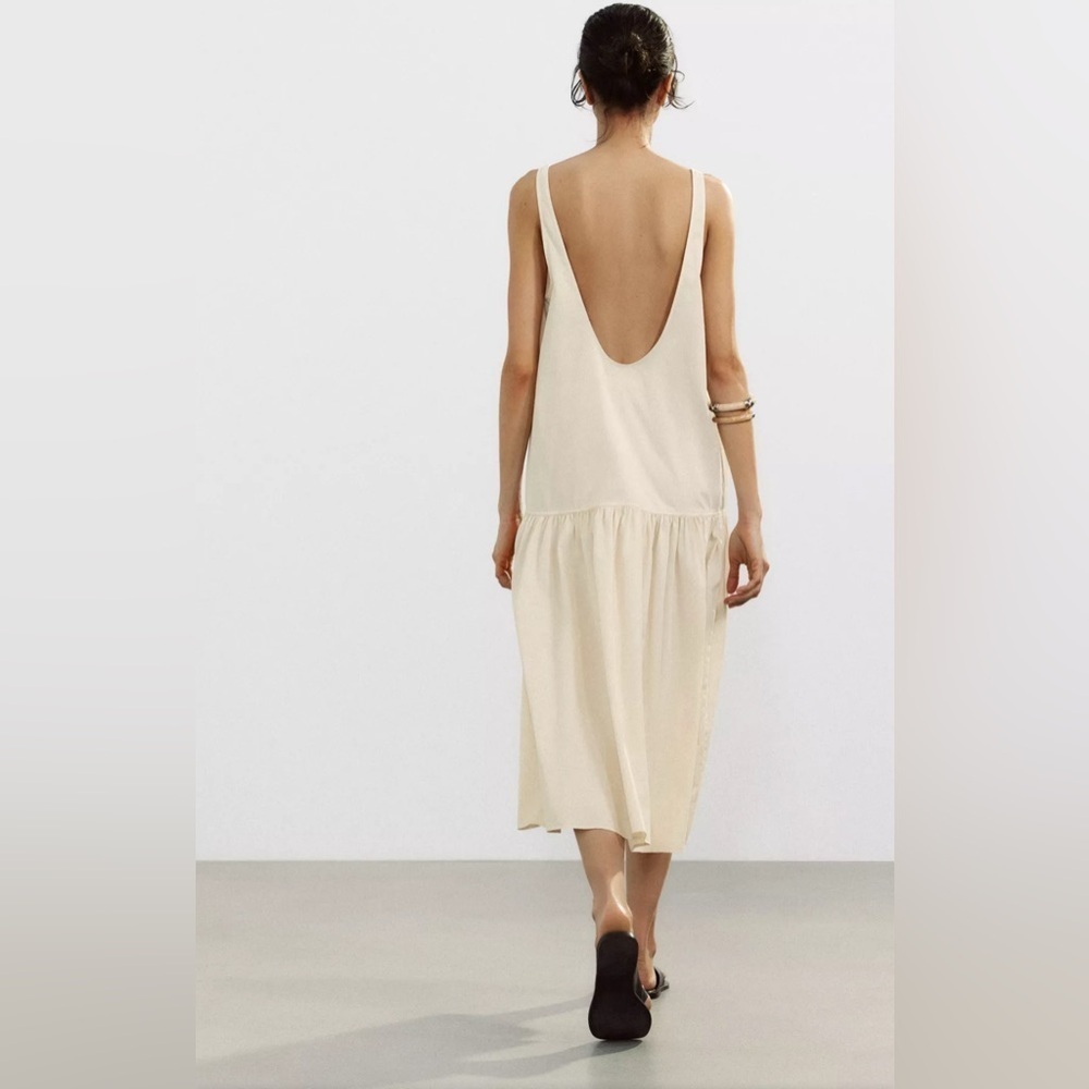 Zara ruched midi dress 🔺 - Picture 3 of 5